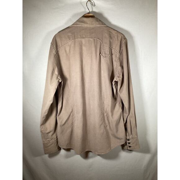 Kenneth Cole Western Rock Faux Suede Button Down Men’s Large Slim Fit - Picture 7 of 7